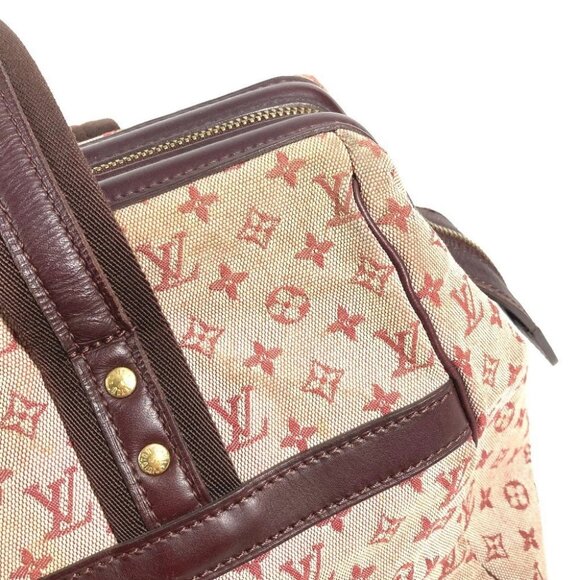 LOUIS VUITTON M92311 Monogram mini Josephine GM Hand Bag Canvas Slys Red - Picture 10 of 16